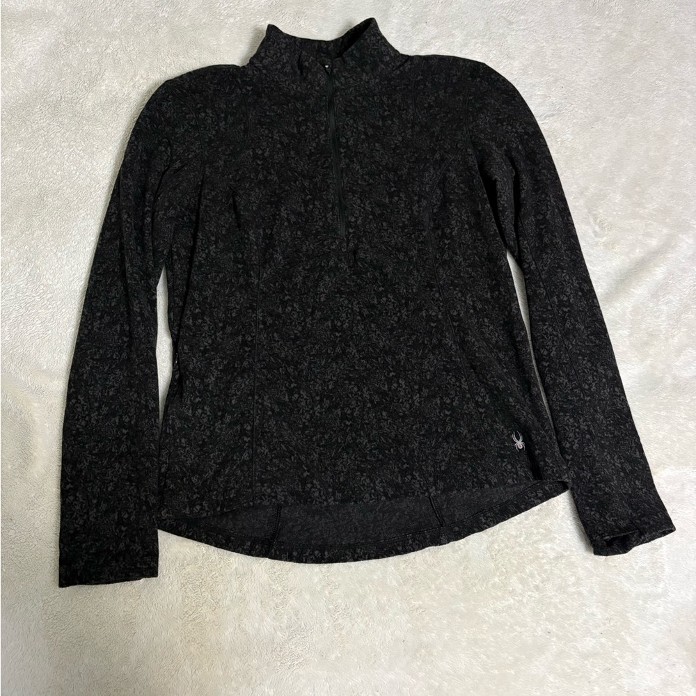 Spyder Women's Black Patterned Long Sleeve Top